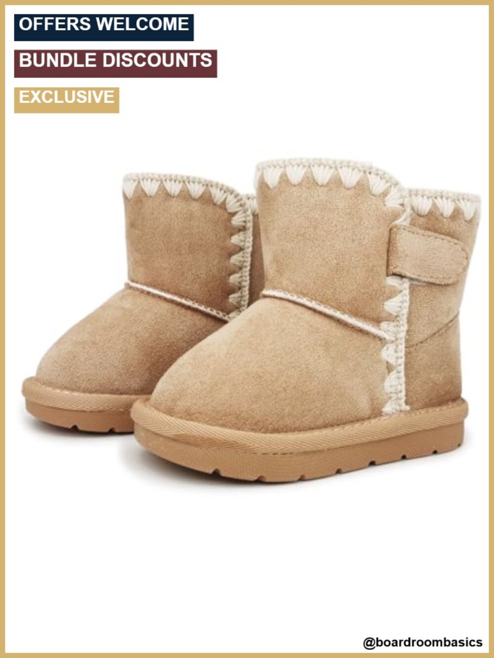 Infant Snow Boots Faux Fur Lined Polyester Winter Booties